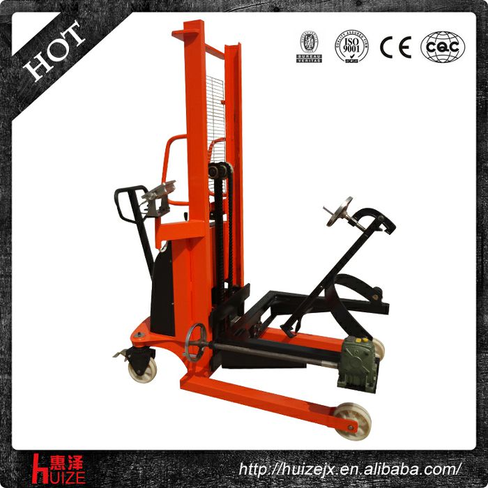 半電動(dòng)稱重油桶車（夾鐵桶，手搖翻轉(zhuǎn)倒料）